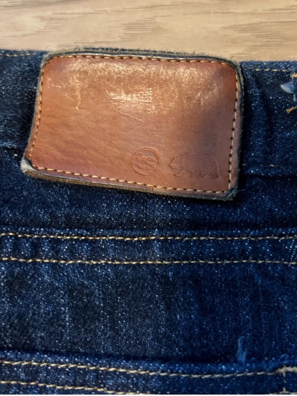 Taylor Stitch Indigo Slim Jeans with Contrast Stitching - Picture 6 of 8
